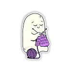 Ghost Knitting  Sticker (Peel N' Stick)